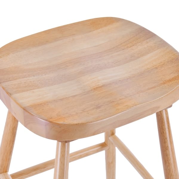 Shaker 26" Height Wooden Counter Stools With Footrest