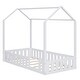 preview thumbnail 15 of 36, House-Shaped Twin Bed with Fence Rails and Storage Shelving