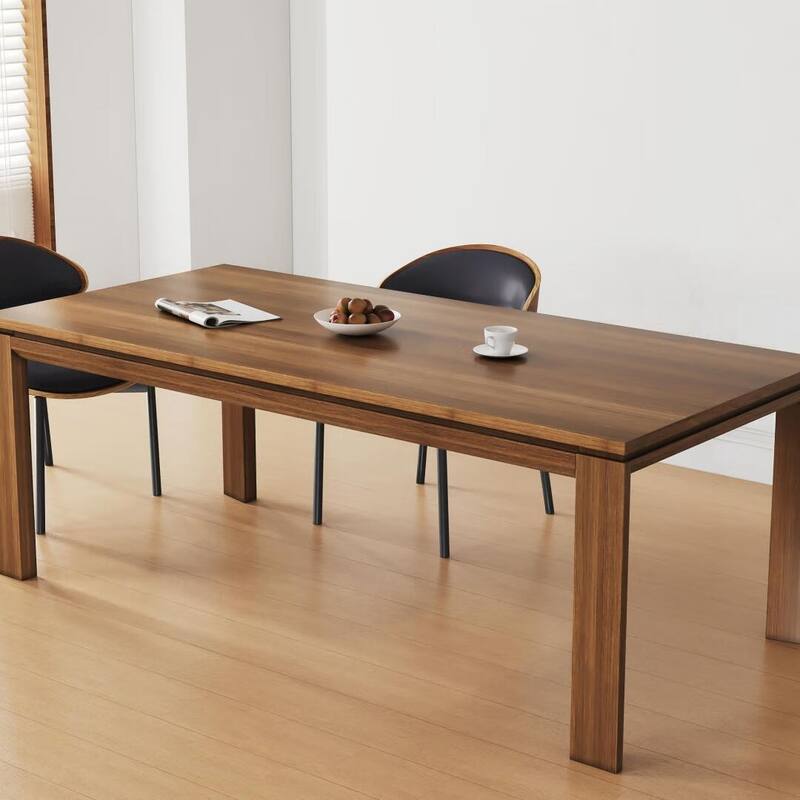 62.99 Inch Mid Century Modern Solid Wood Dining Table for 4-6 People