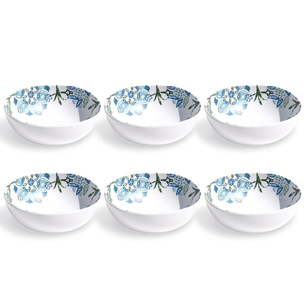 Abode Homewares by TarHong Hana Ikat Cereal Bowl, 7", 34 oz, Set of 6