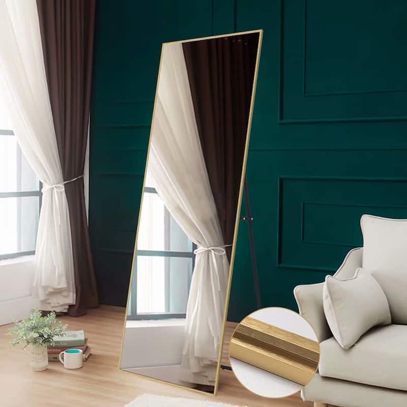 Dovelina Modern Full Length Floor Mirror - Freestanding Vanity Mirror for Bathroom or Living Space