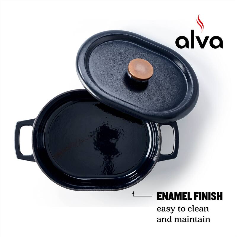 Alva Nori Enameled Cast Iron Dutch Oven w/ Lid Nonstick Enameled Pot