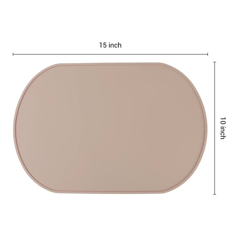 6 Pack Silicone Placemats for Kitchen Dining Table Decor Heat Resistant Table Placemats Wipeable Table Mat - 15*10in