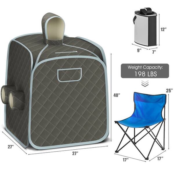 All In One Personal Foldable Steam Bath Portable Sauna Included Steamer - Steam Sauna, Portable Sauna