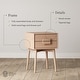 preview thumbnail 15 of 82, Nathan James Harper 2-Drawer Mid-Century Side Table