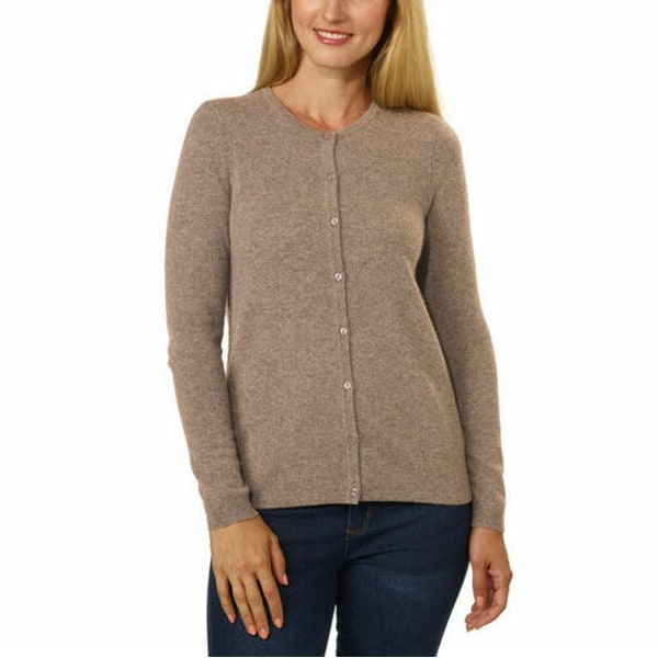 womens crew neck cardigan