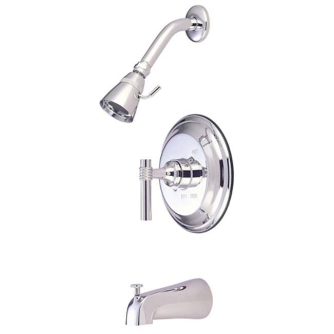 Kingston Brass Tub and Shower Trim Package with 1.8 GPM Shower Head - Polished Chrome