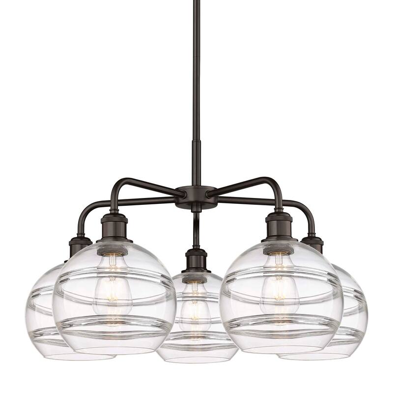 Innovations Lighting 516-5CR-16-26 Rochester Chandelier Rochester 5 - Oil Rubbed Bronze / Clear