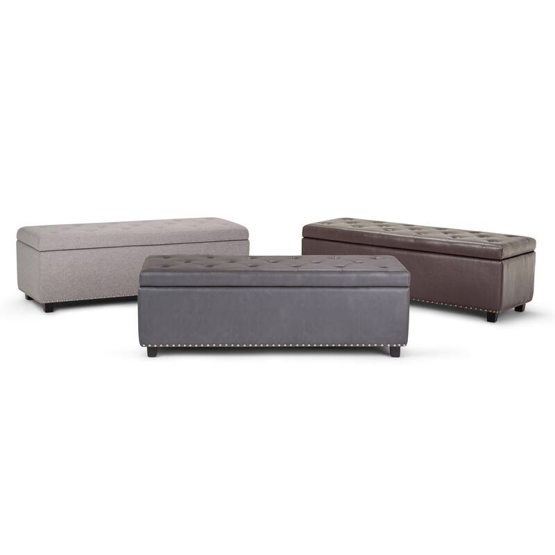WYNDENHALL Springfield 48 inch Wide Rectangle Storage Ottoman