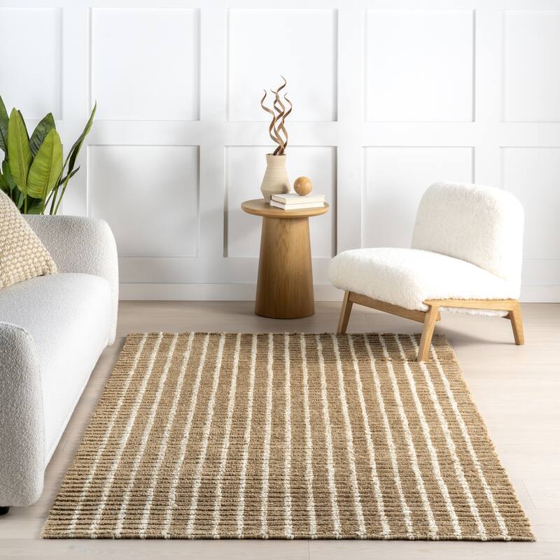 Nuloom Cosmia Striped Jute Area Rug