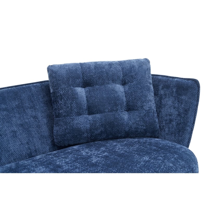 Upholstered Couch with Golden Metal Legs Club Loveseat Sofa for Living Reading Room ,Bedroom ,Apartment, Small Space Dorm