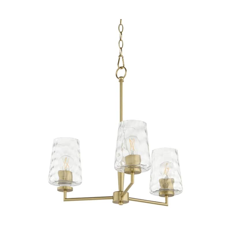 Quorum International 6204-3 Ayala 3 Light 22" Wide Chandelier - Aged Brass