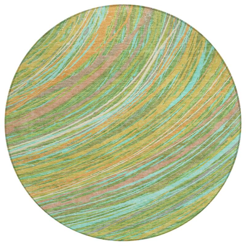 HomeRoots Abstract Transitional Rectangle Outdoor Rug