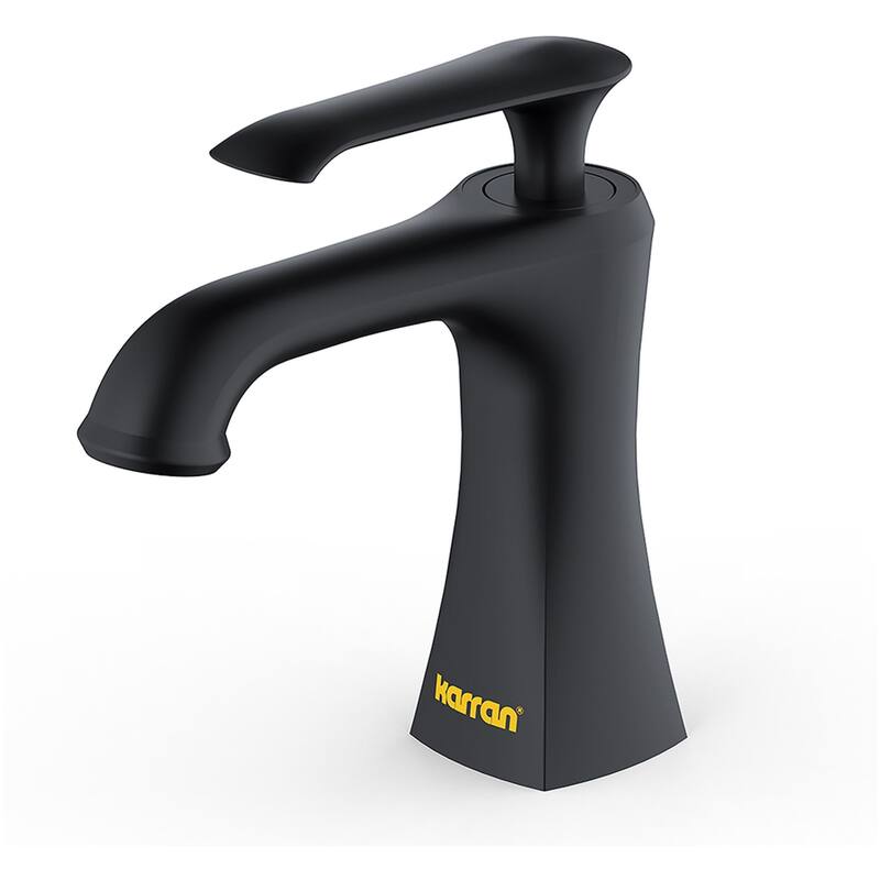 Karran USA KBF410 Woodburn 1.2 GPM Single Hole Bathroom Faucet with - Matte Black