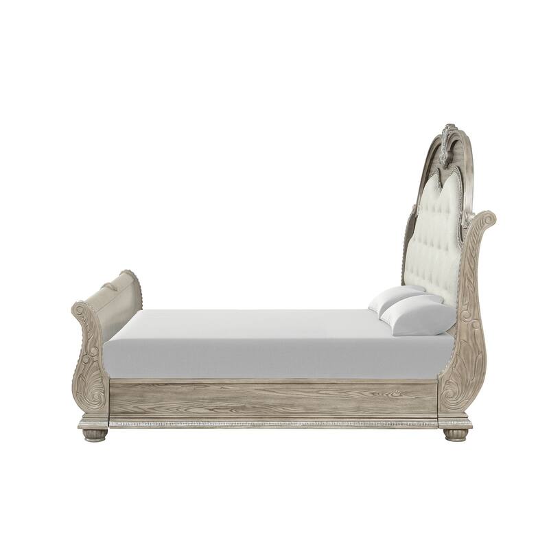 Lucca Gray Wood Frame Bed
