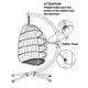 preview thumbnail 4 of 7, Outdoor Patio Wicker Folding Hanging Chair