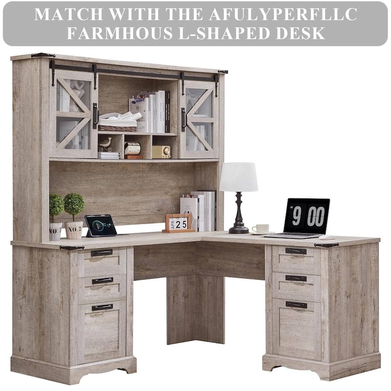 42" Farmhouse Desk Hutch, Only Match Afulyperfllc's Farmhouse Desk