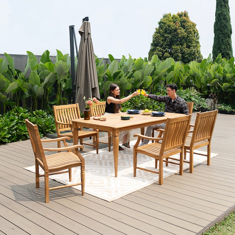 Cambridge Casual Ventura 7-piece Teak Outdoor Dining Set