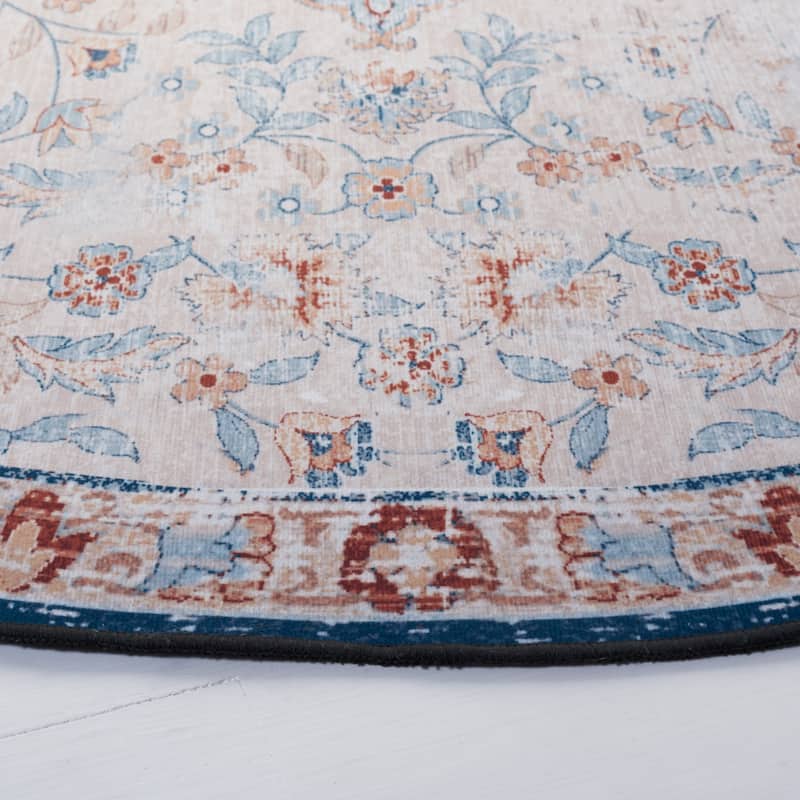 SAFAVIEH Tucson Machine Washable Slip Resistant Harmanda Oriental Medallion
