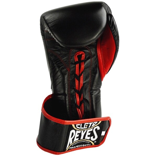Cleto Reyes Lace Up Hook and Loop Hybrid Boxing Gloves - Black