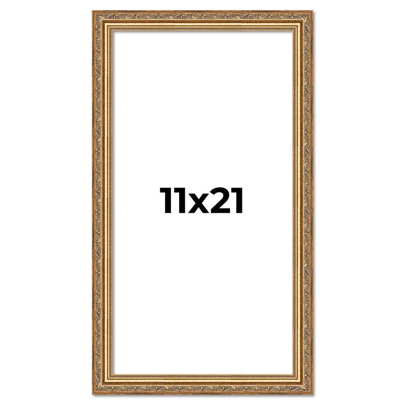 11x21 Frame Red Solid Wood Picture Frame Width 1.75 Inches | Interior Frame Depth 1 13/16 Inches