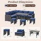 preview thumbnail 31 of 84, AECOJOY 7 Pieces Patio Furniture Set Outdoor Sectional Sofa Rattan Conversation Set