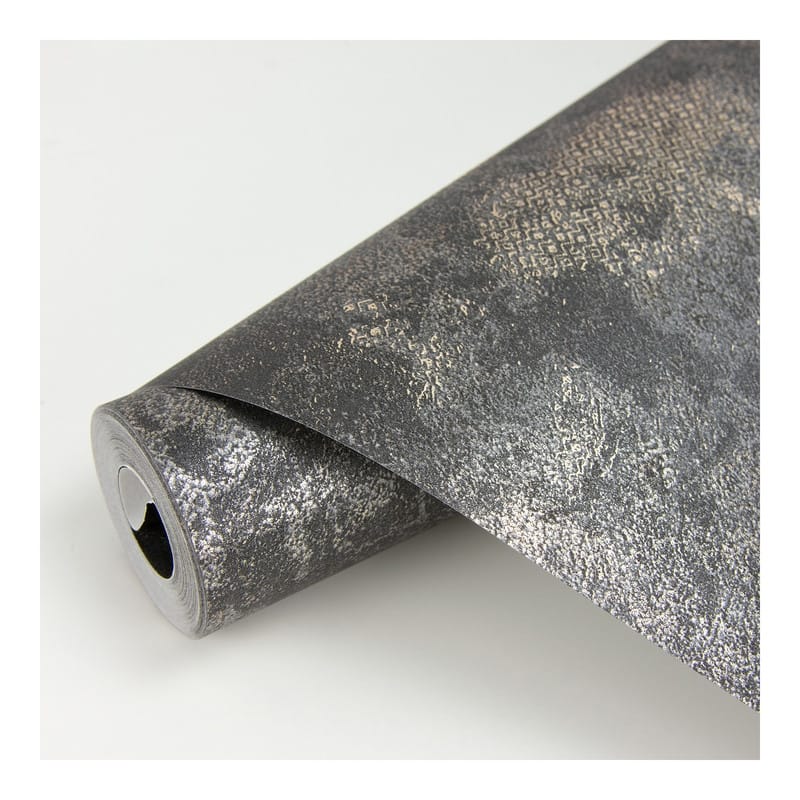Brewster Jet Charcoal Texture Wallpaper - 21 x 396 x 0.025
