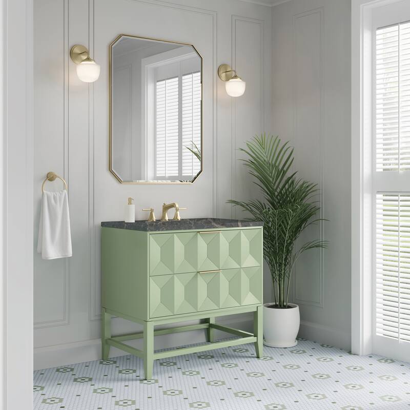 Emmeline 36" Single Vanity Cabinet, Pistachio