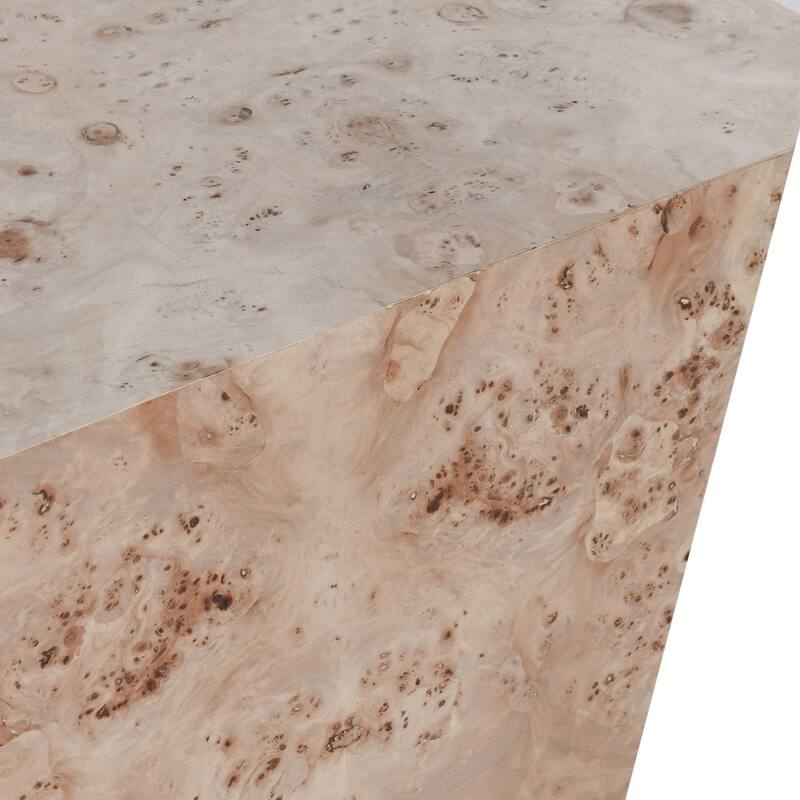 Classic Home Avena 42" Burl Wood Square Coffee Table