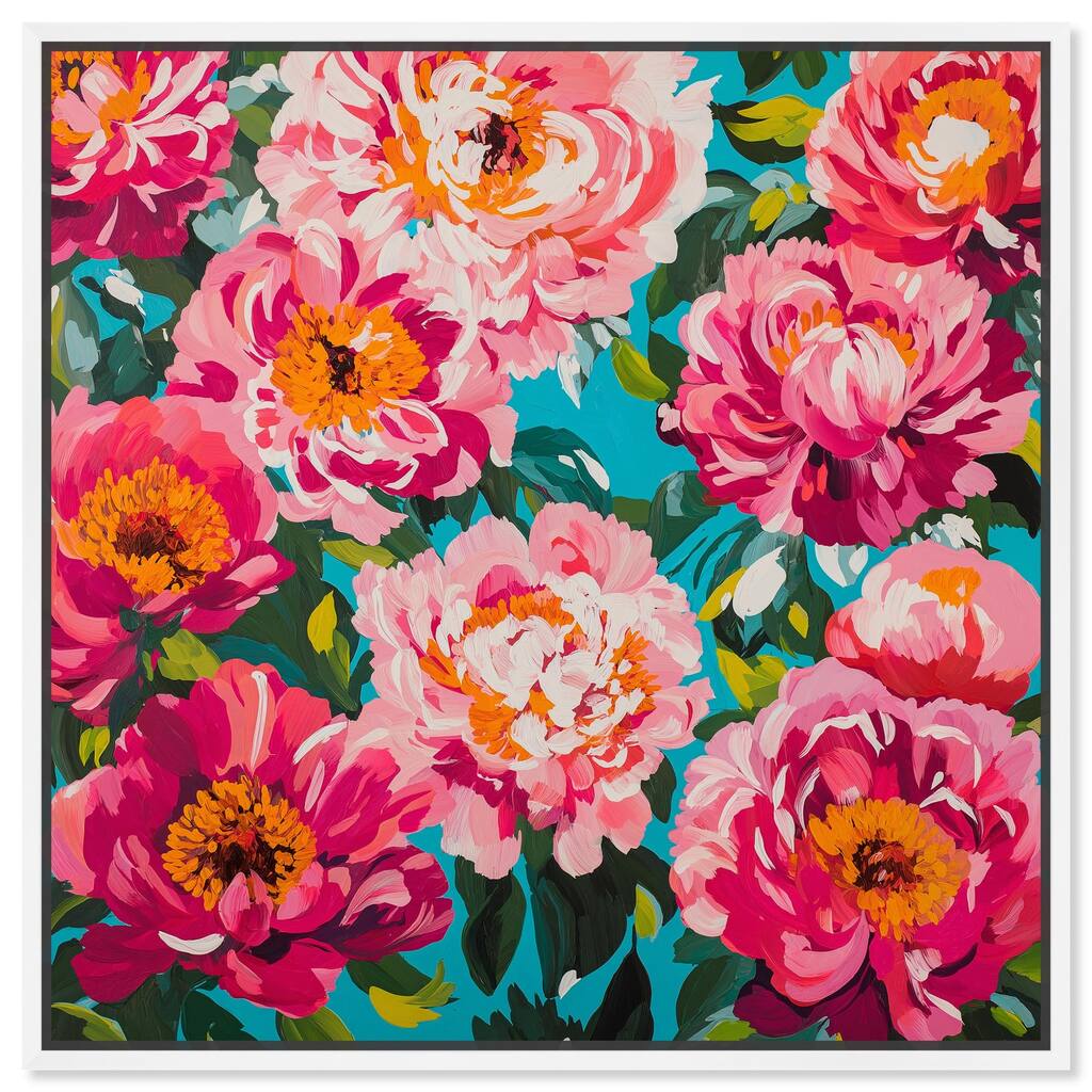 Maximalist Bloom Canvas by Art Remedy
