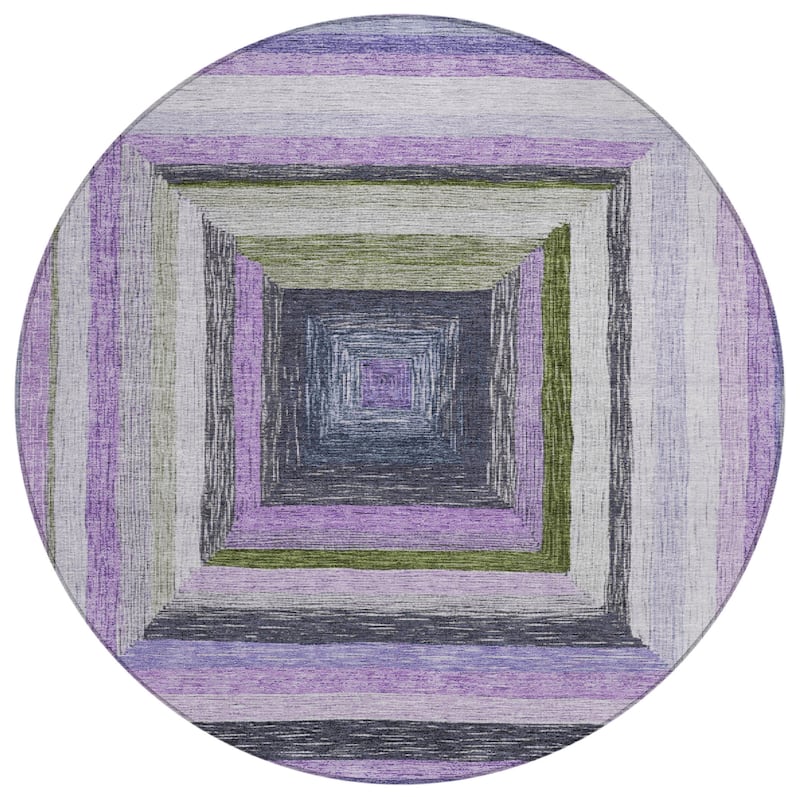 HomeRoots Geometric Transitional Rectangle Outdoor Rug