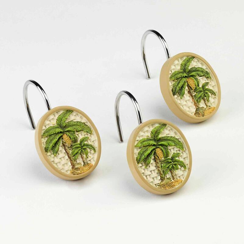 Avanti Linens Colony Palm Shower Hooks - Ivory