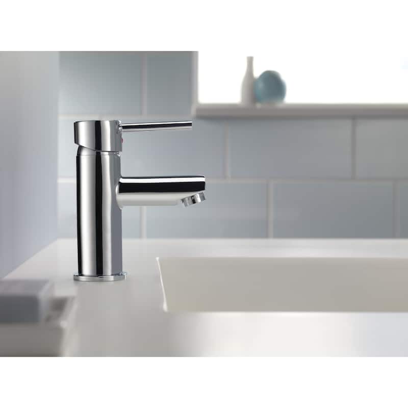 Delta Modern 1 GPM Single Hole Bathroom Faucet with Pop-Up Drain