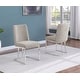 preview thumbnail 4 of 18, Best Quality Furniture Boucle 2pc Chairs Chrome Legs Dining Height - Gray with Chrome Legs - 19 inch