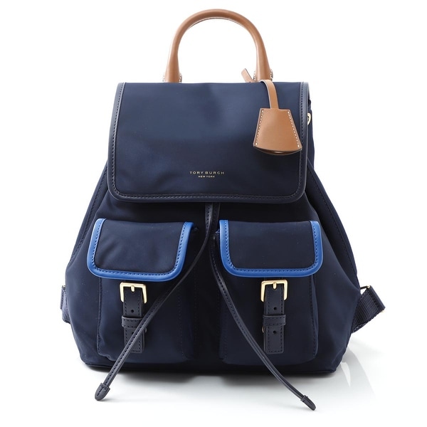 Shop Tory Burch Perry Drawstring Nylon Backpack Black ...