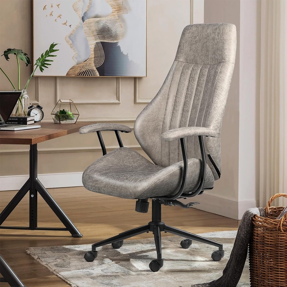 Grey Suede Office Chairs Bed Bath Beyond