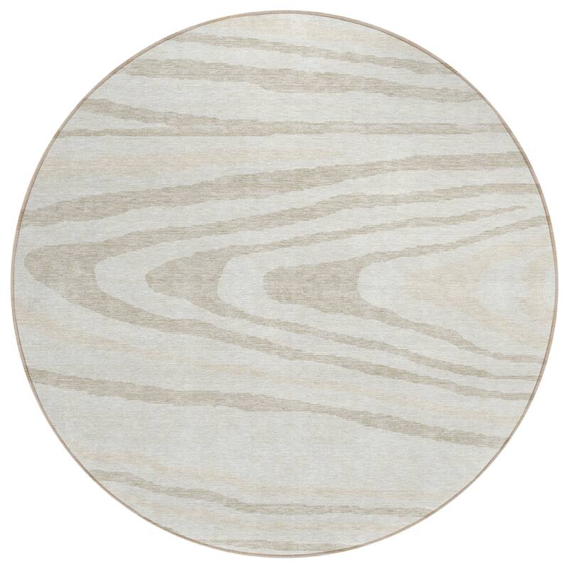 Machine Washable Indoor/ Outdoor Abstract Illusion Chantille Rug