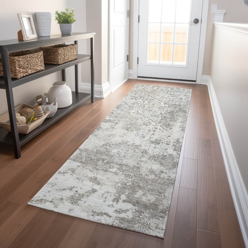 Premium Washable Super Soft Vintage Trellis Mayfield Rug - Ivory - 2' 3" x 7' 6" - Runner