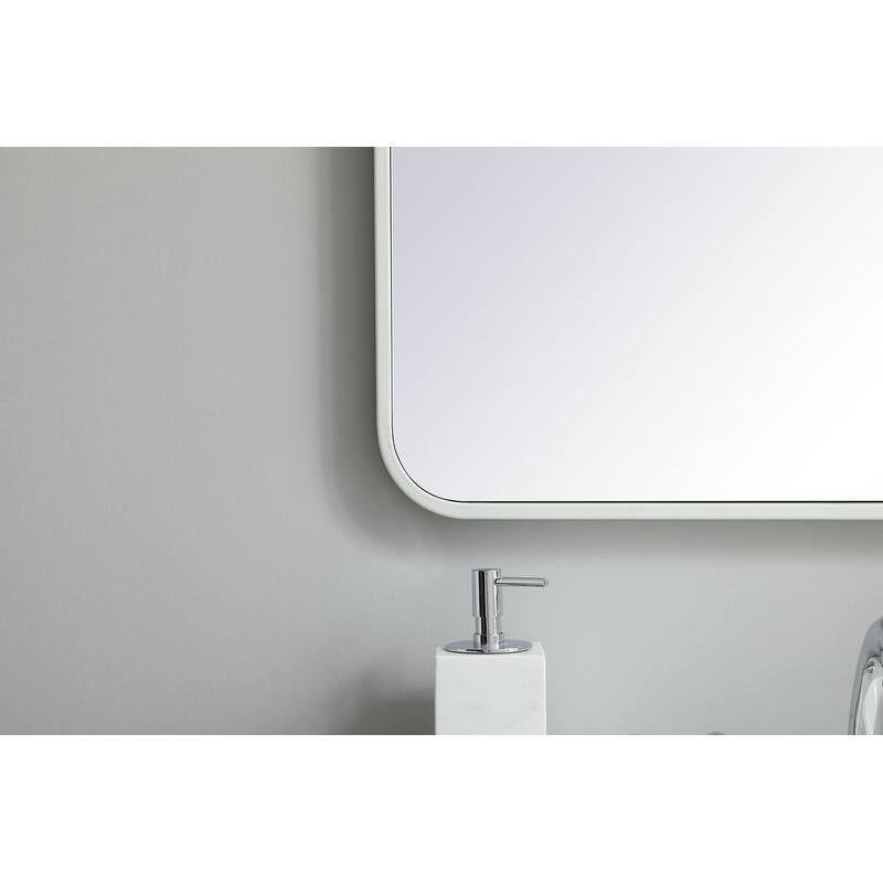 Ezra Soft Corner Metal Rectangular Mirror
