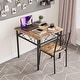 preview thumbnail 6 of 21, Dining Table Set, 3 Pcs Space Saving Kitchen Table with 2 Chairs - 29.1x29.1x30in