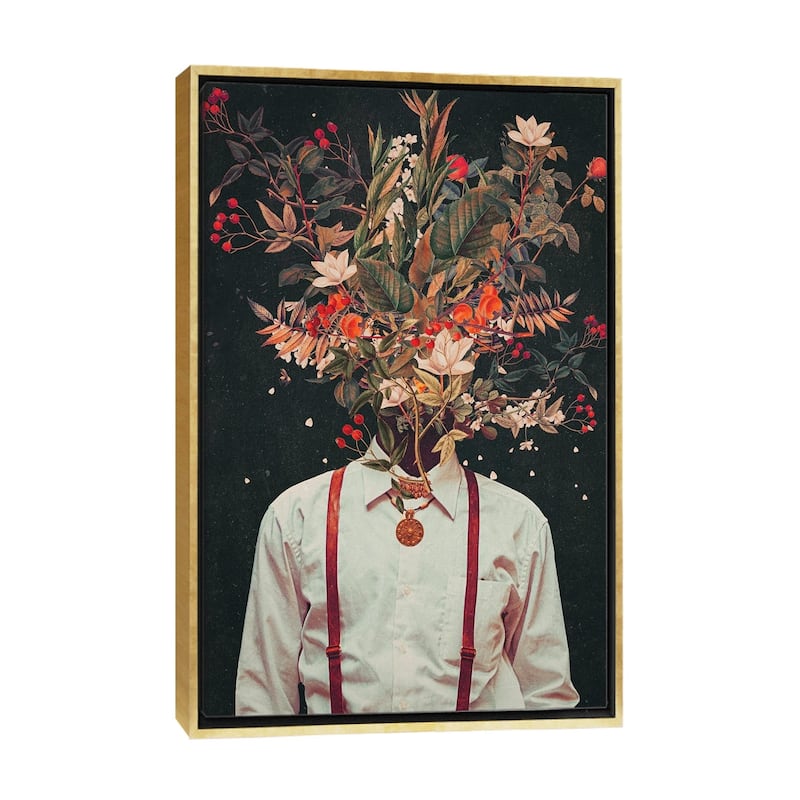 iCanvas "Foliage" by Frank Moth Framed Canvas Print - Gold - 48x32