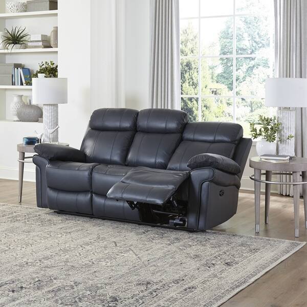 Shop Hudson Top Grain Leather Power Reclining Living Room Set