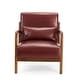 preview thumbnail 89 of 119, Glitzhome Set of 2 30.75"H Mid-Century Modern PU Leather Accent Chairs - 25.75"W x 33.75"D x 30.75"H