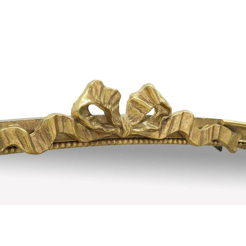 40.2" x 29.9" Baroque Style Gold Arch Mirror