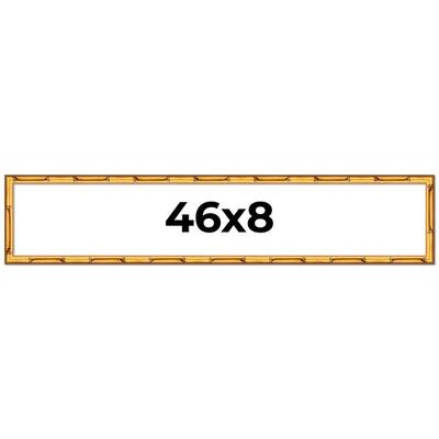 46x8 Frame Gold Bamboo Picture Frame Modern Photo Frame Includes UV Acrylic Shatter Guard Front Acid Free Foam Backing Board