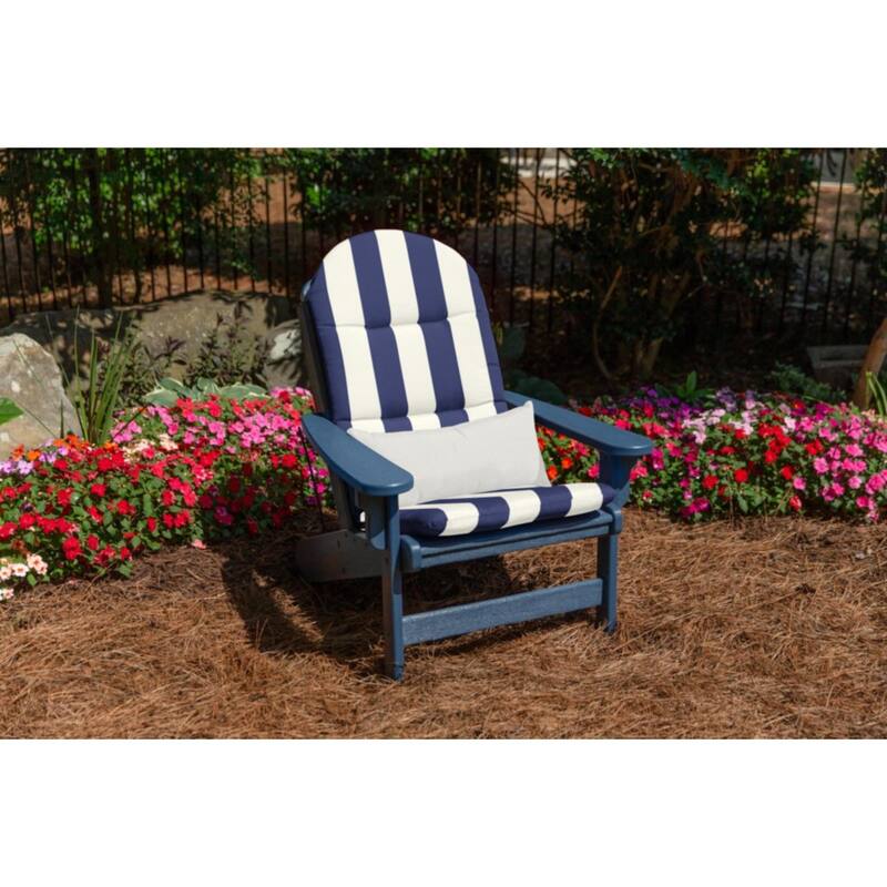 Sunbrella Solid Fabric 1-Piece Outdoor Adirondack Chair Cushion, 20.5"W x 49"L