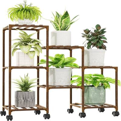 Wooden plant frame garden terrace