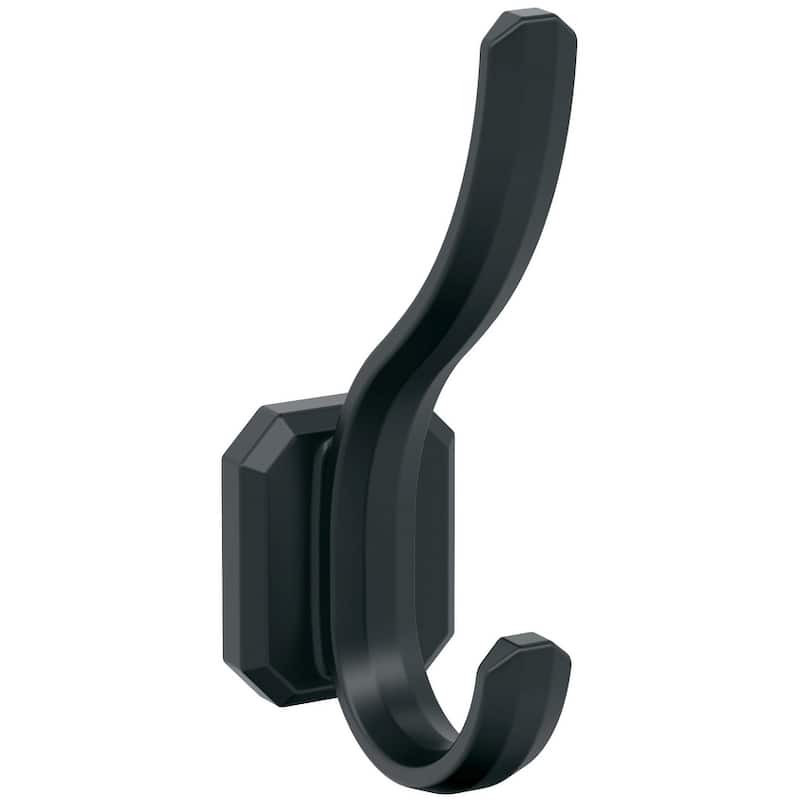 Amerock HBX36693 Granlyn Double Robe Hook - Matte Black