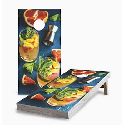 Summer Citrus Cocktail Cornhole Boards