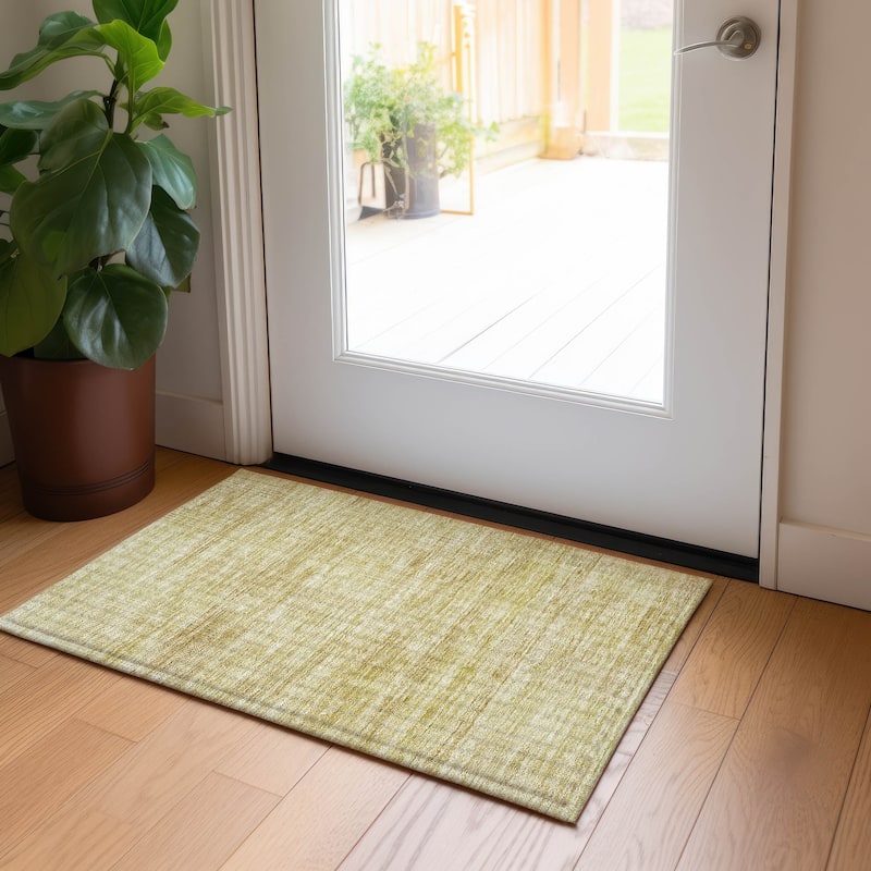 Machine Washable Indoor/ Outdoor Chantille Contemporary Imprints Rug